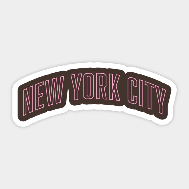 New York City Pink Outline Sticker by Good Phillings